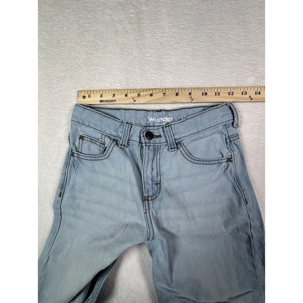 Wrangler Loose Fit Jeans Boys 10 Regular Light Wash Straight Leg Denim Blue